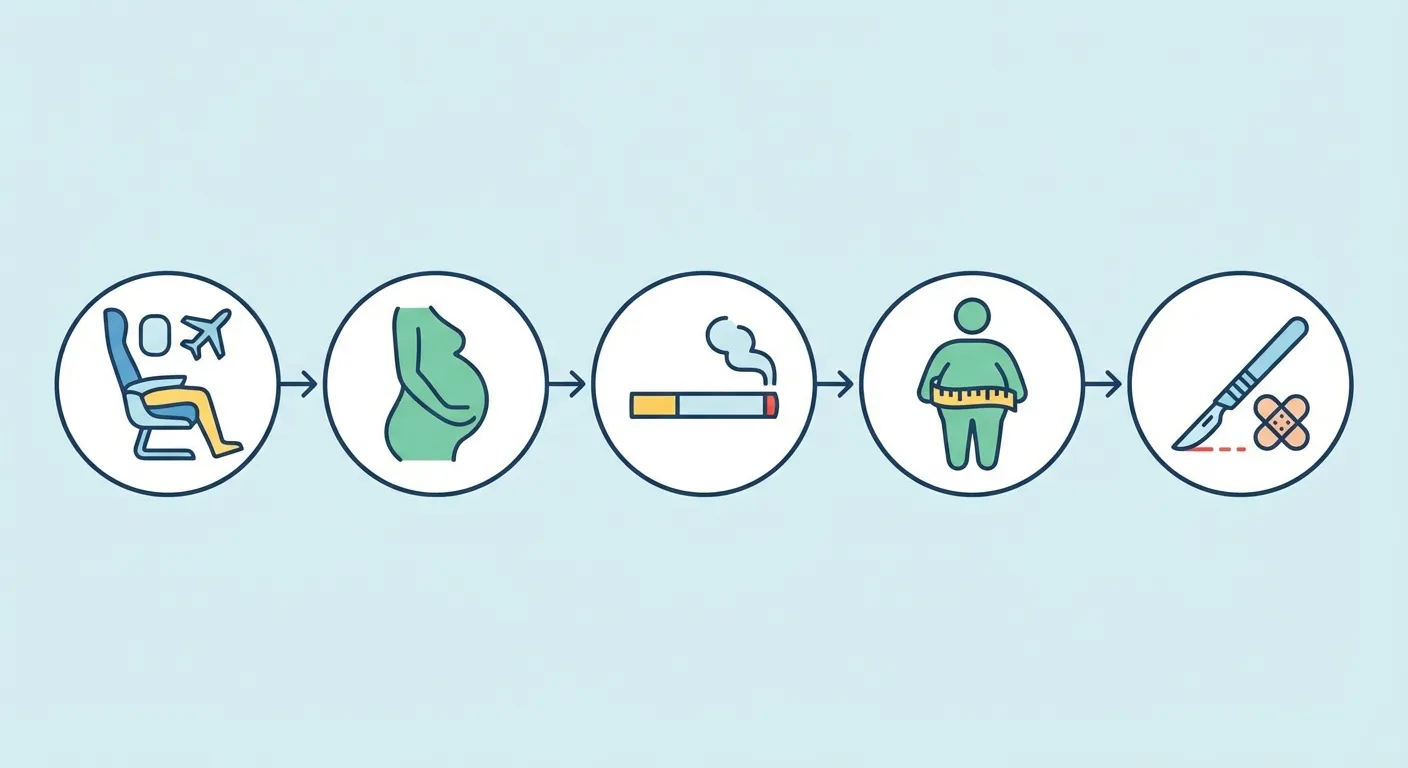 Risk Factors That Increase the Chance of Deep Vein Thrombosis
