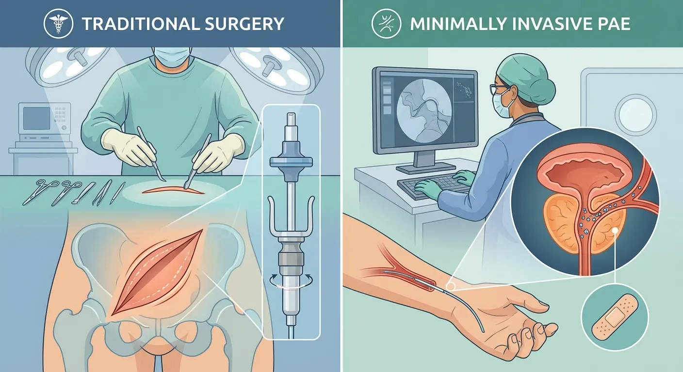 Prostate Artery Embolization (PAE) vs. Surgery: What Patients Need to Know